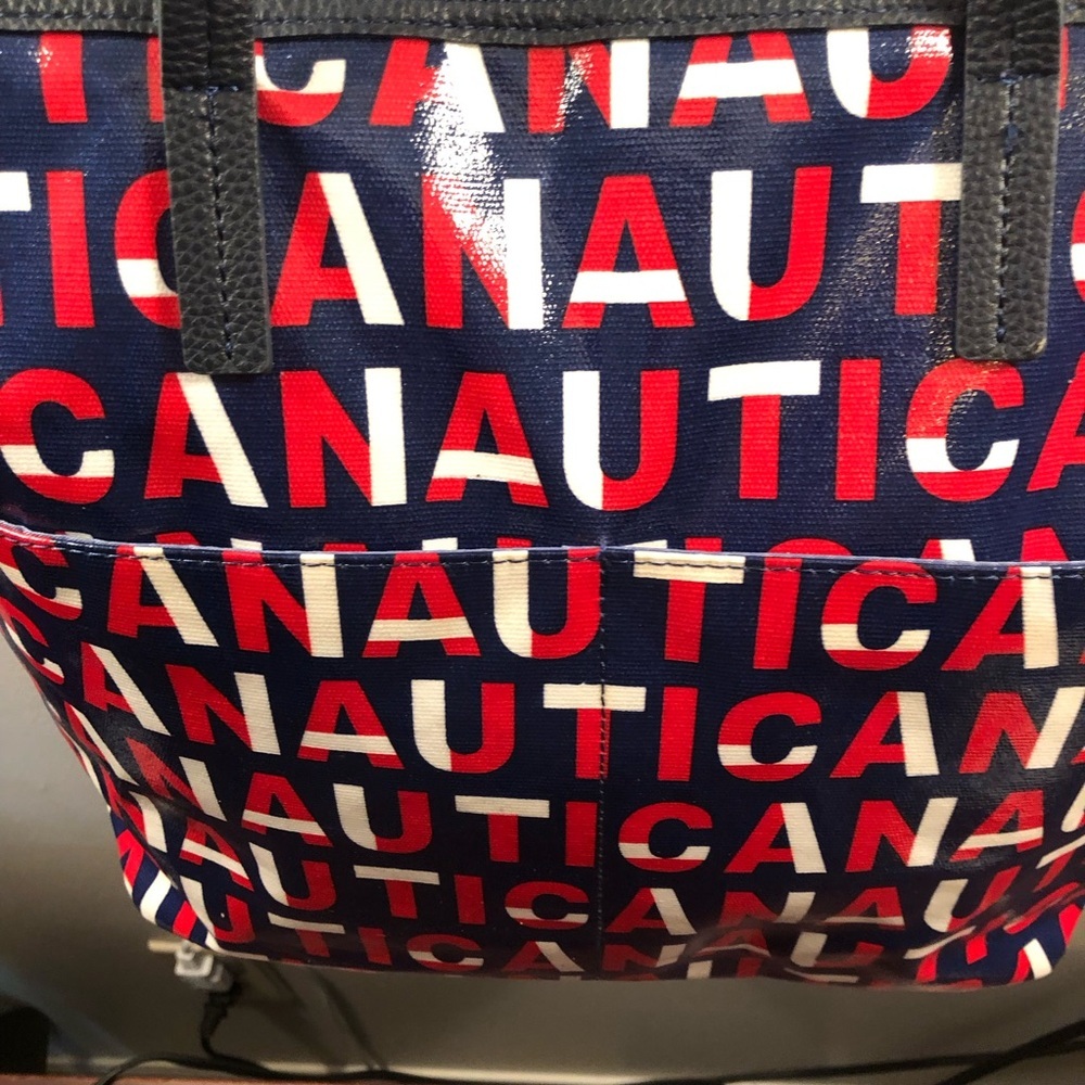 Nautica Kodi Satchel Inidgo Red White Blue Strap Bag/Tote - Picture 5 of 11